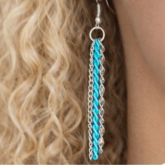 Silver and Turquoise Layered Necklace - Picture 3 of 4